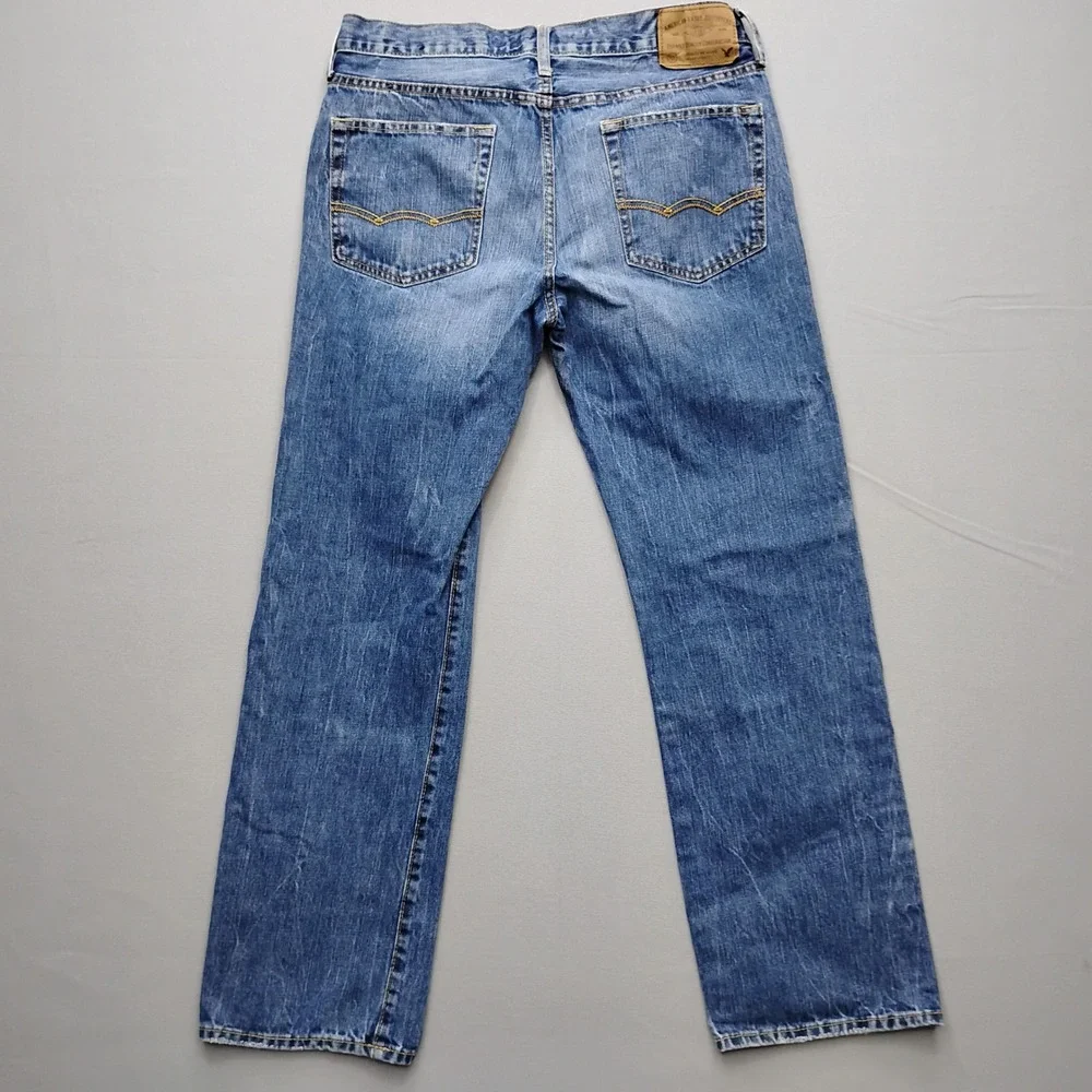 American Eagle Outfitters Mens Jeans 32x32 Blue Straight Fit Medium Wash Denim